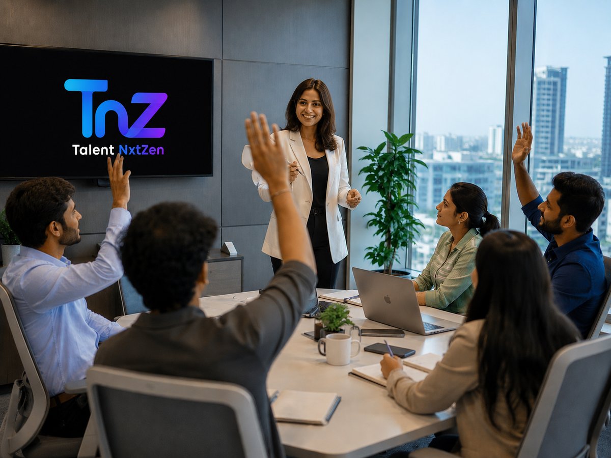 TnZ Solutions team presenting to an enterprise audience